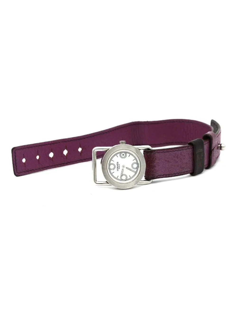 Hermes Barenia Rondo SS Quartz Watch